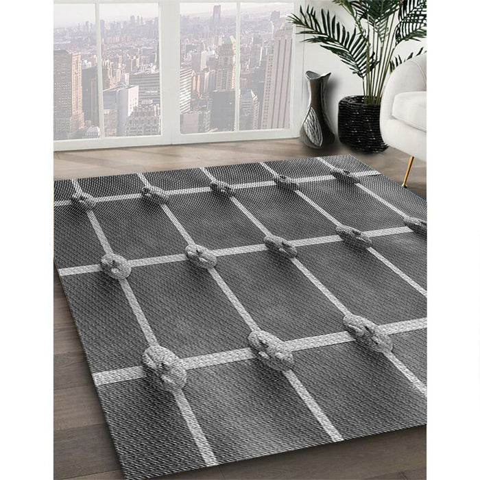 Machine Washable Transitional Gray Rug in a Family Room, wshpat3310gry