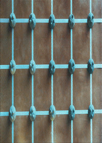 Machine Washable Transitional Dark Brown Rug, wshpat3310lblu