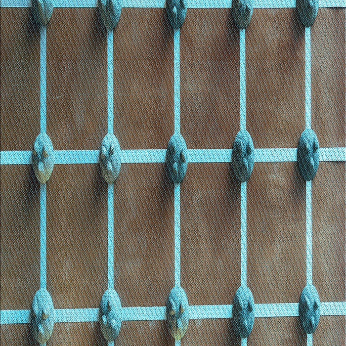 Machine Washable Transitional Dark Brown Rug, wshpat3310lblu