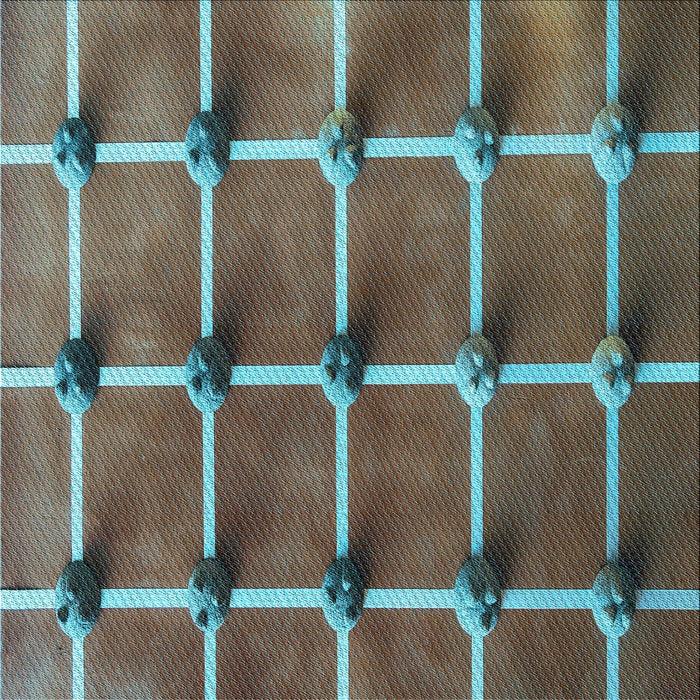 Round Machine Washable Transitional Dark Brown Rug, wshpat3310lblu