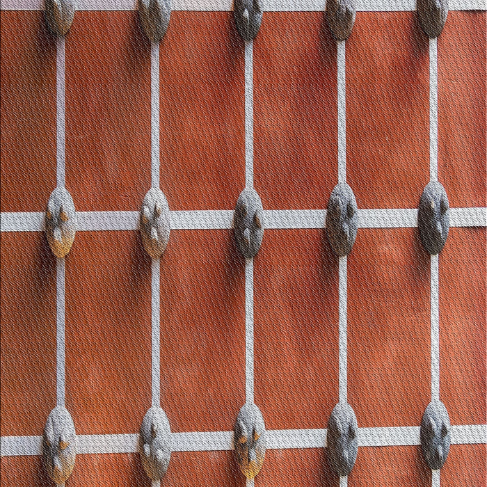 Patterned Sunrise Orange Abstract Machine Washable Rug, wshpat3310