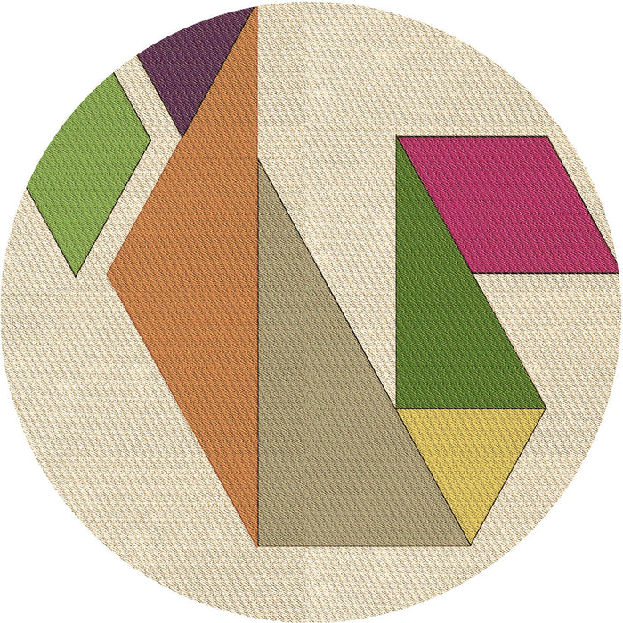 Square Patterned Khaki Gold Rug, pat3311brn