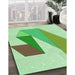 Machine Washable Transitional Green Rug in a Family Room, wshpat3311grn