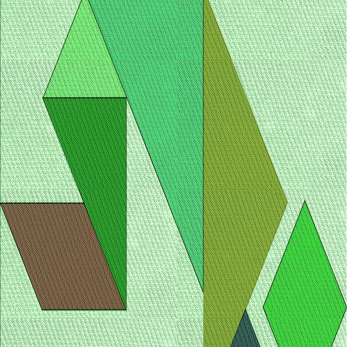 Patterned Green Rug, pat3311grn