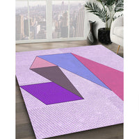 Patterned Blossom Pink Rug, pat3311pur