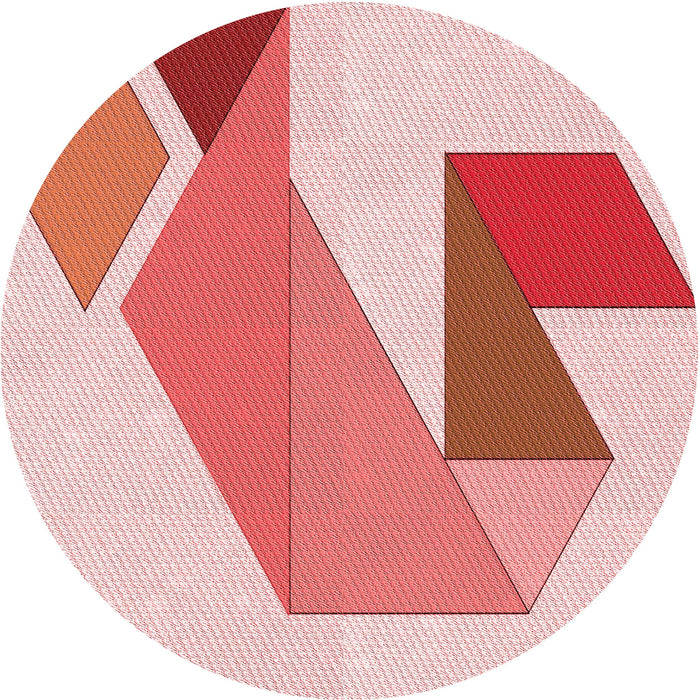 Square Patterned Pink Rug, pat3311rd