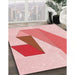 Machine Washable Transitional Pink Rug in a Family Room, wshpat3311rd