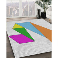 Patterned Mint Green Novelty Rug, pat3311