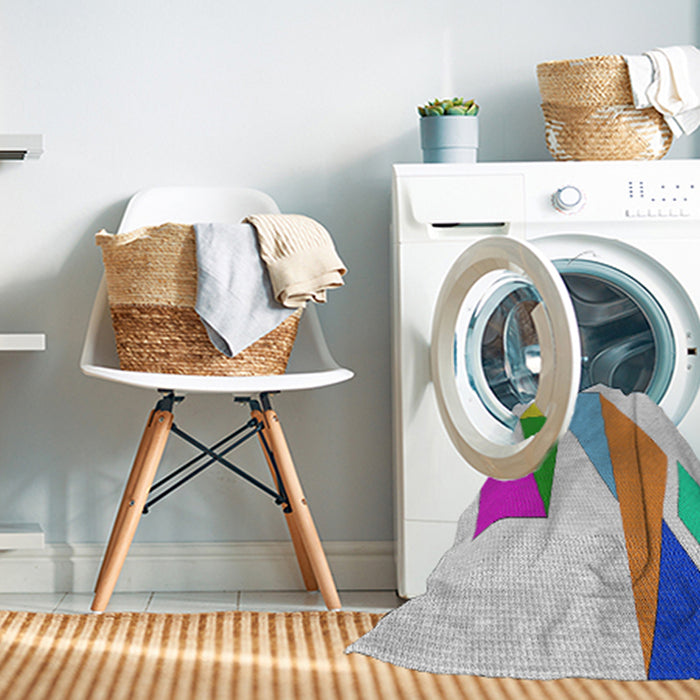 Machine Washable Transitional Magic Mint Green Rug in a Washing Machine, wshpat3311