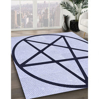 Patterned Lavender Blue Rug, pat3312blu