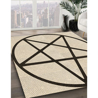 Patterned Wheat Beige Rug, pat3312brn