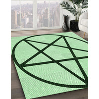 Patterned Mint Green Rug, pat3312grn