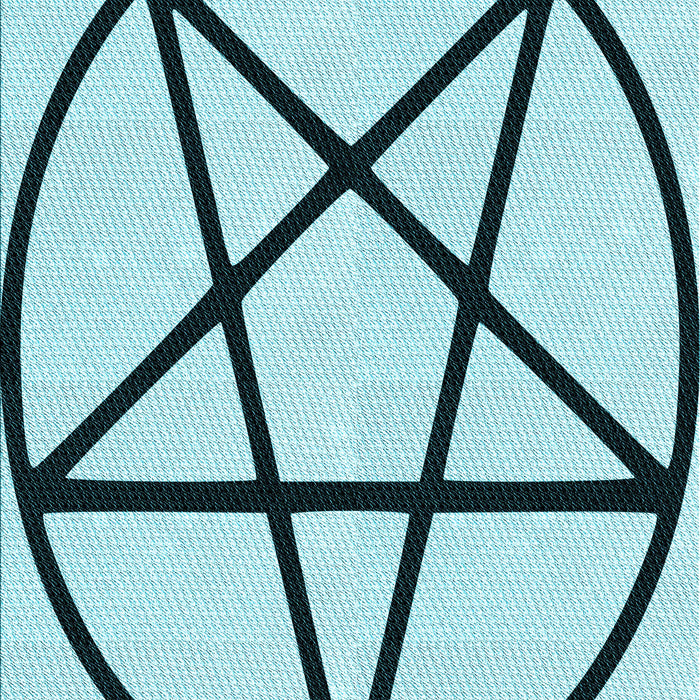 Patterned Deep-Sea Green Rug, pat3312lblu