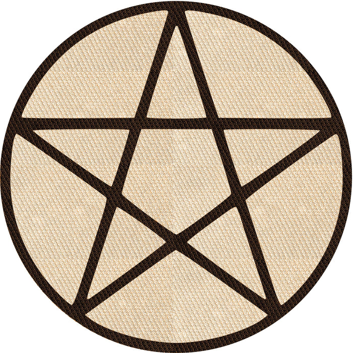 Square Patterned Light Brown Rug, pat3312org