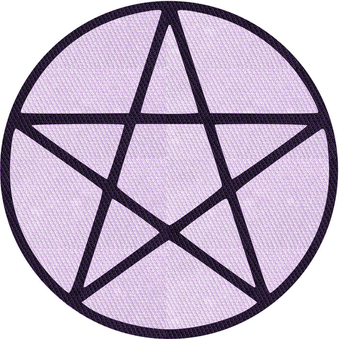 Square Patterned Orchid Purple Rug, pat3312pur