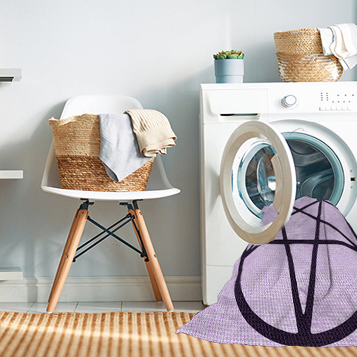 Machine Washable Transitional Orchid Purple Rug in a Washing Machine, wshpat3312pur