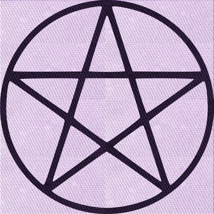 Round Patterned Orchid Purple Rug, pat3312pur