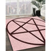 Machine Washable Transitional Light Rose Pink Rug in a Family Room, wshpat3312rd