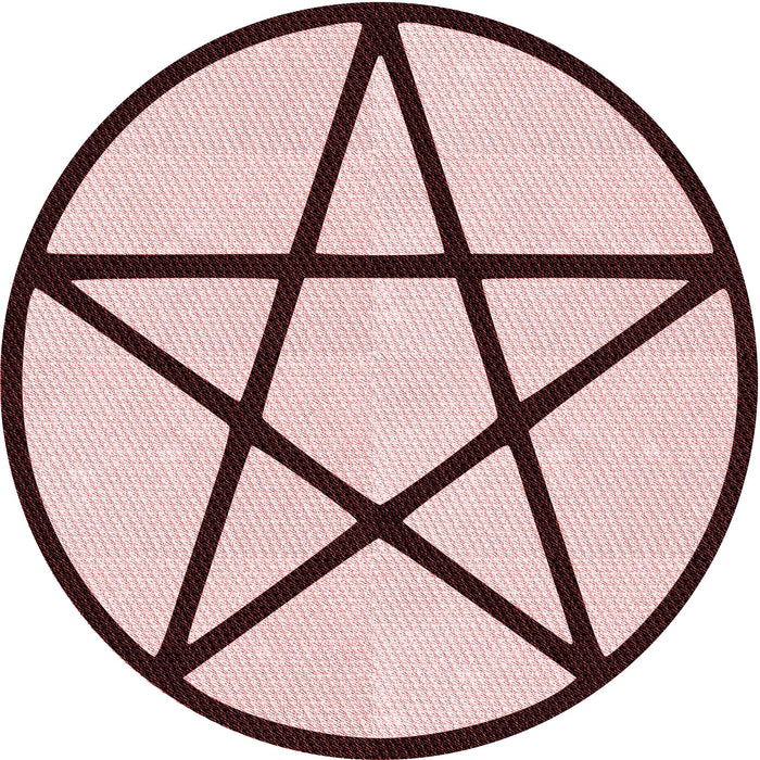 Square Patterned Light Rose Pink Rug, pat3312rd