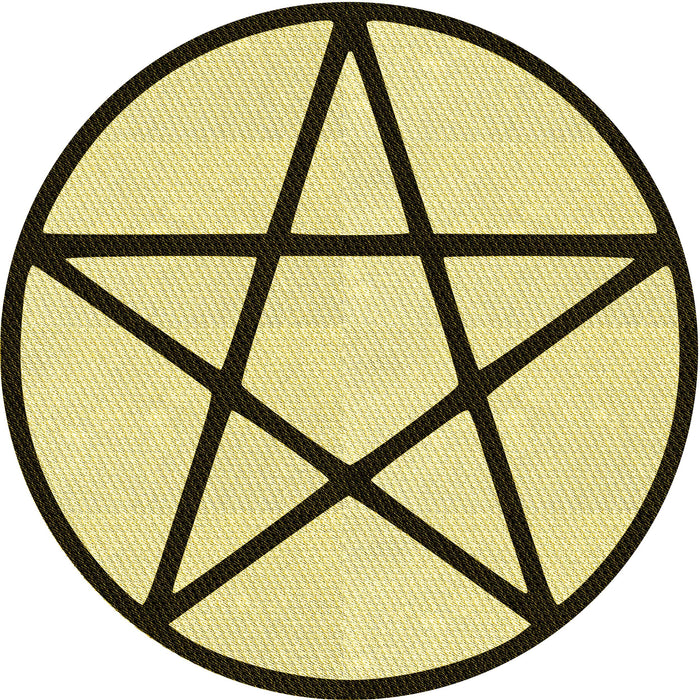 Square Patterned Sun Yellow Rug, pat3312yw