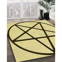 Patterned Sun Yellow Rug, pat3312yw