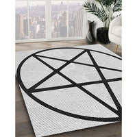 Patterned Ash Gray Novelty Rug, pat3312