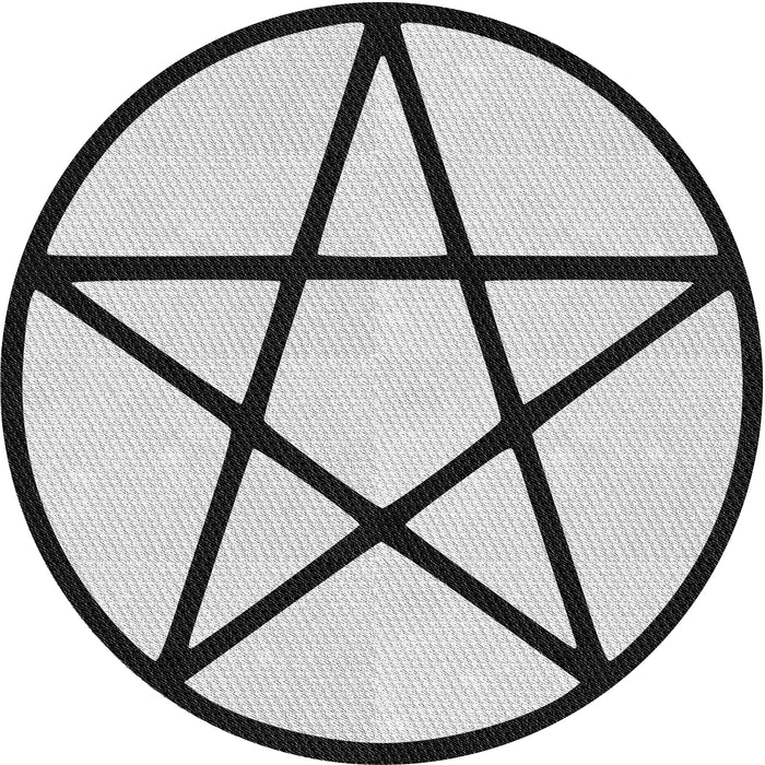 Sideview of Patterned Ash Gray Novelty Rug, pat3312