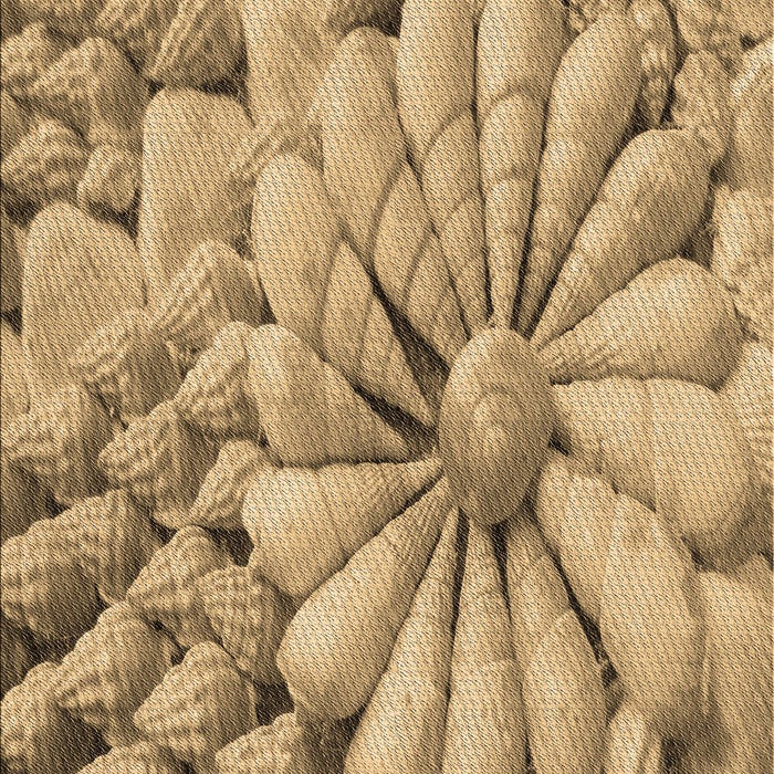 Patterned Yellow Orange Rug, pat3313brn