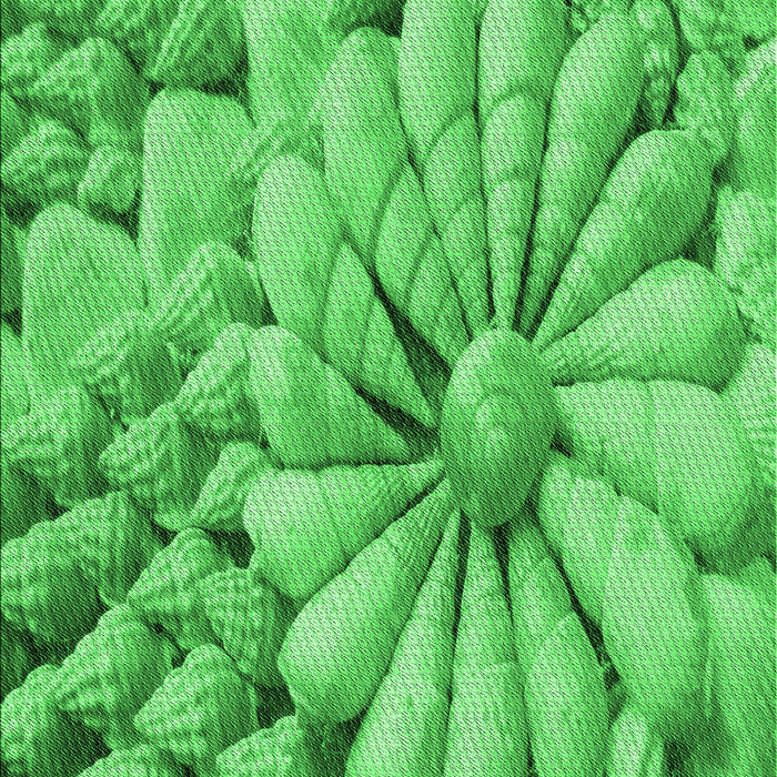 Patterned Neon Green Rug, pat3313grn