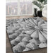 Patterned Silver Gray Rug in Family Room, pat3313gry