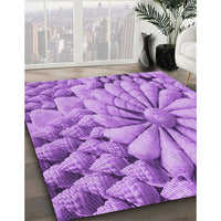 Patterned Violet Purple Rug, pat3313pur