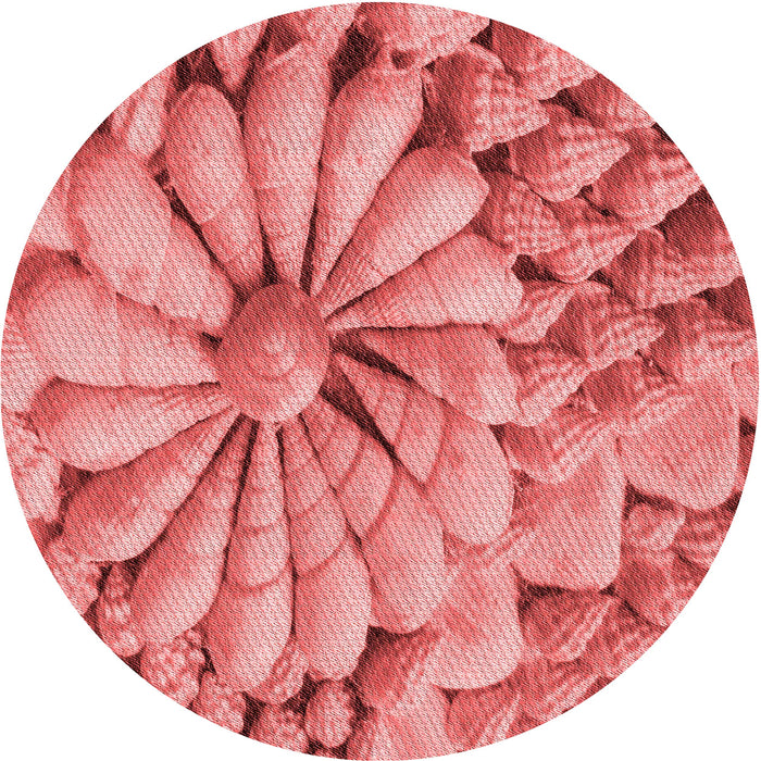 Square Machine Washable Transitional Light Coral Pink Rug in a Living Room, wshpat3313rd