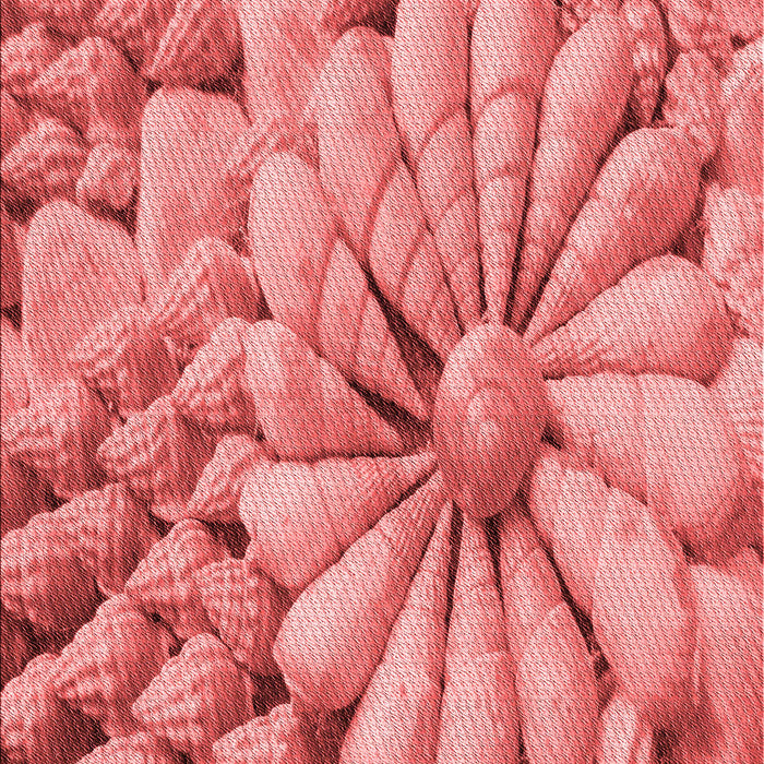 Patterned Light Coral Pink Rug, pat3313rd