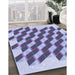 Patterned Deep Periwinkle Purple Rug in Family Room, pat3314blu