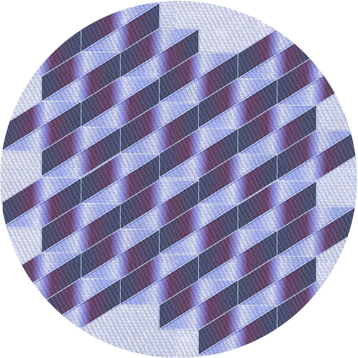 Square Patterned Deep Periwinkle Purple Rug, pat3314blu