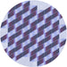 Square Patterned Deep Periwinkle Purple Rug, pat3314blu