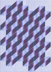 Machine Washable Transitional Deep Periwinkle Purple Rug, wshpat3314blu