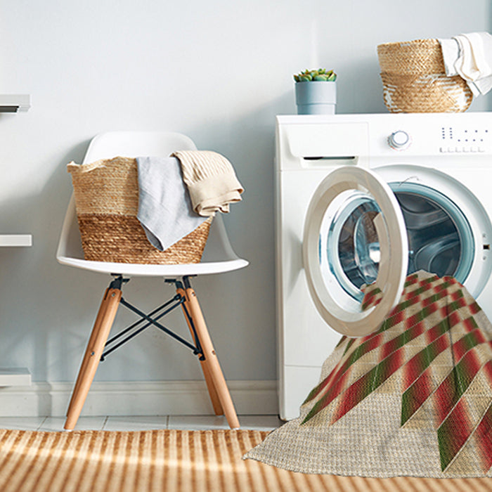 Machine Washable Transitional Mahogany Brown Rug in a Washing Machine, wshpat3314brn
