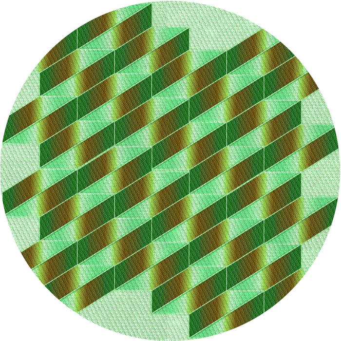 Square Patterned Seaweed Green Rug, pat3314grn