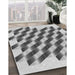 Patterned Carbon Gray Rug in Family Room, pat3314gry