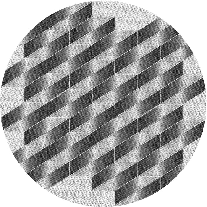 Square Patterned Carbon Gray Rug, pat3314gry