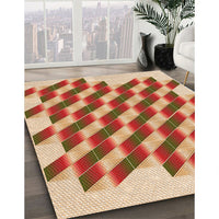 Patterned Mahogany Brown Rug, pat3314org