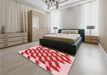 Patterned Pastel Pink Rug in a Bedroom, pat3314rd
