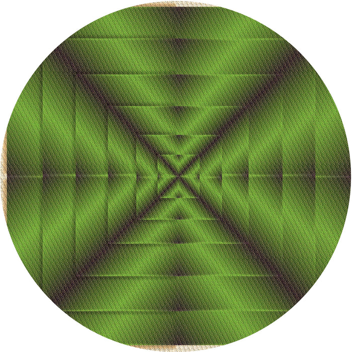 Square Patterned Army Green Rug, pat3315brn