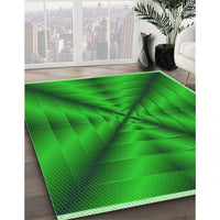 Patterned Green Rug, pat3315grn