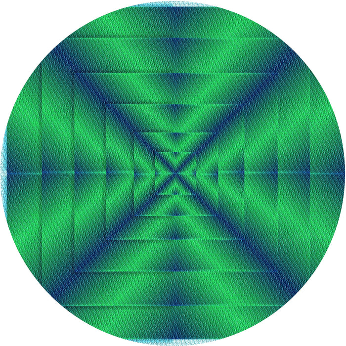 Square Patterned Spring Green Rug, pat3315lblu