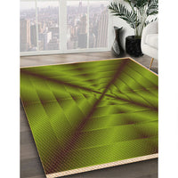 Patterned Pistachio Green Rug, pat3315org