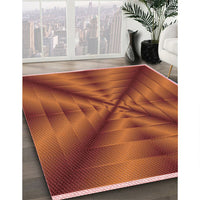 Patterned Bright Orange Rug, pat3315rd