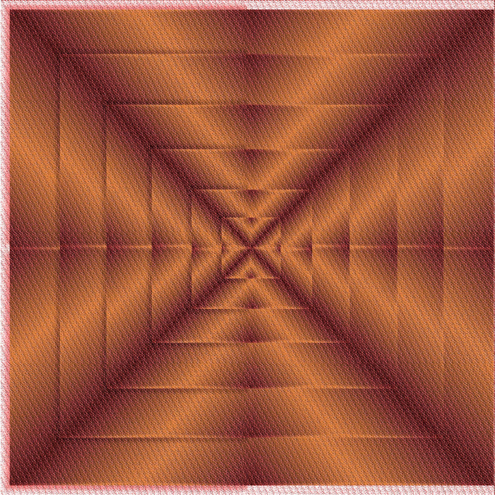 Round Patterned Bright Orange Rug, pat3315rd