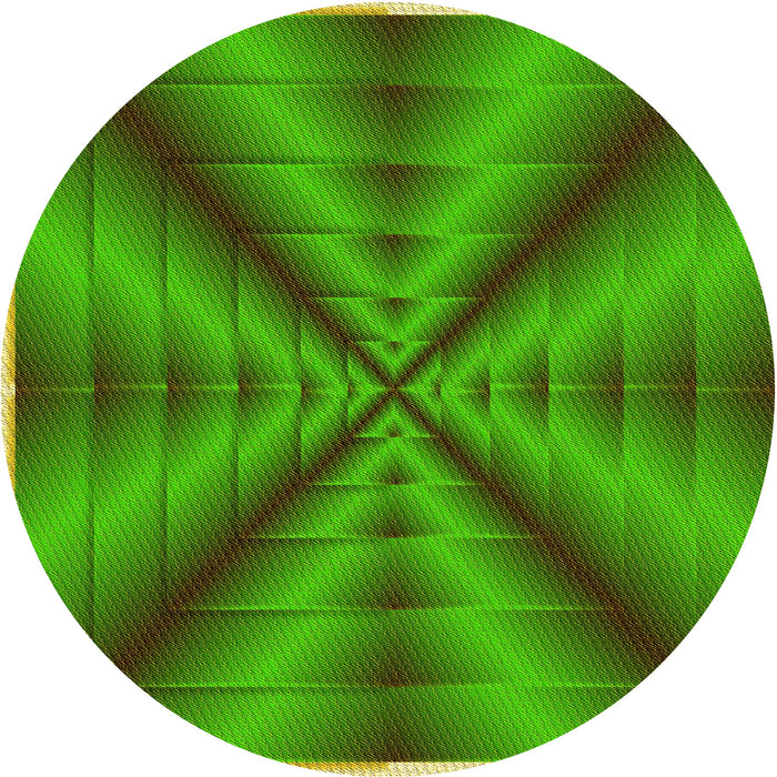 Square Patterned Green Rug, pat3315yw